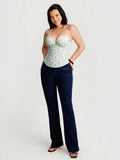 Popilush® Sculpting Floral Boned Convertible Strap Corset Top
