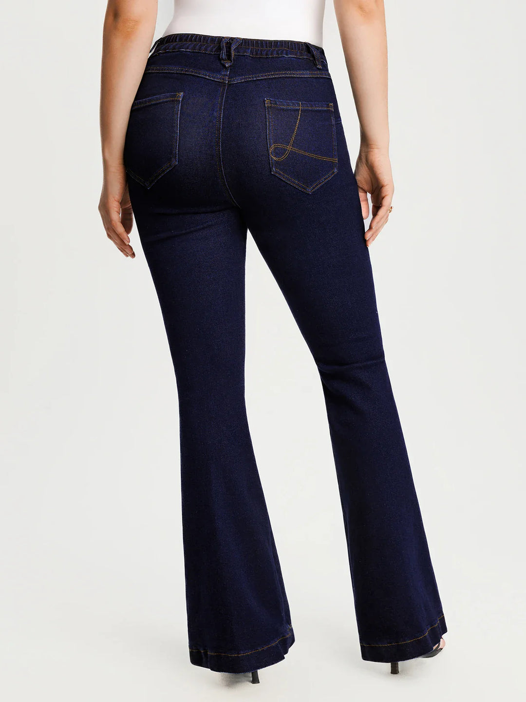 Popilush® Sculpting High-Rise Stretch Flare Jeans