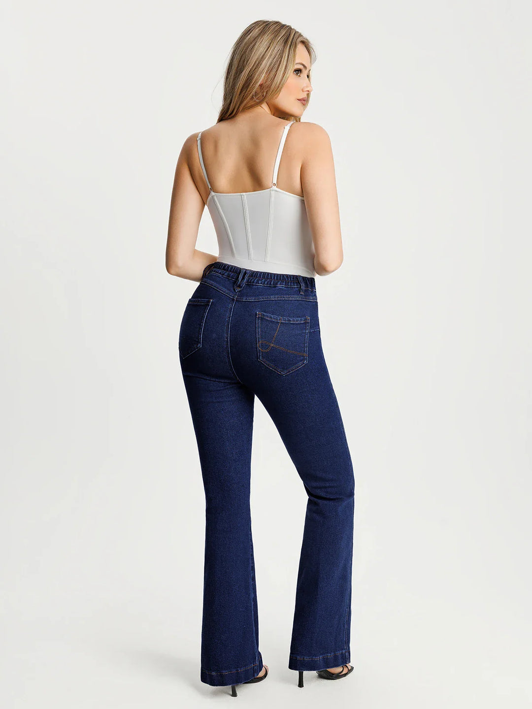 Popilush® Sculpting High-Rise Stretch Flare Jeans