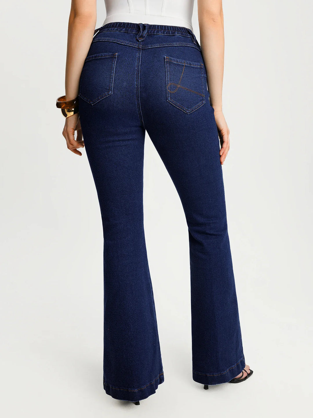 Popilush® Sculpting High-Rise Stretch Flare Jeans