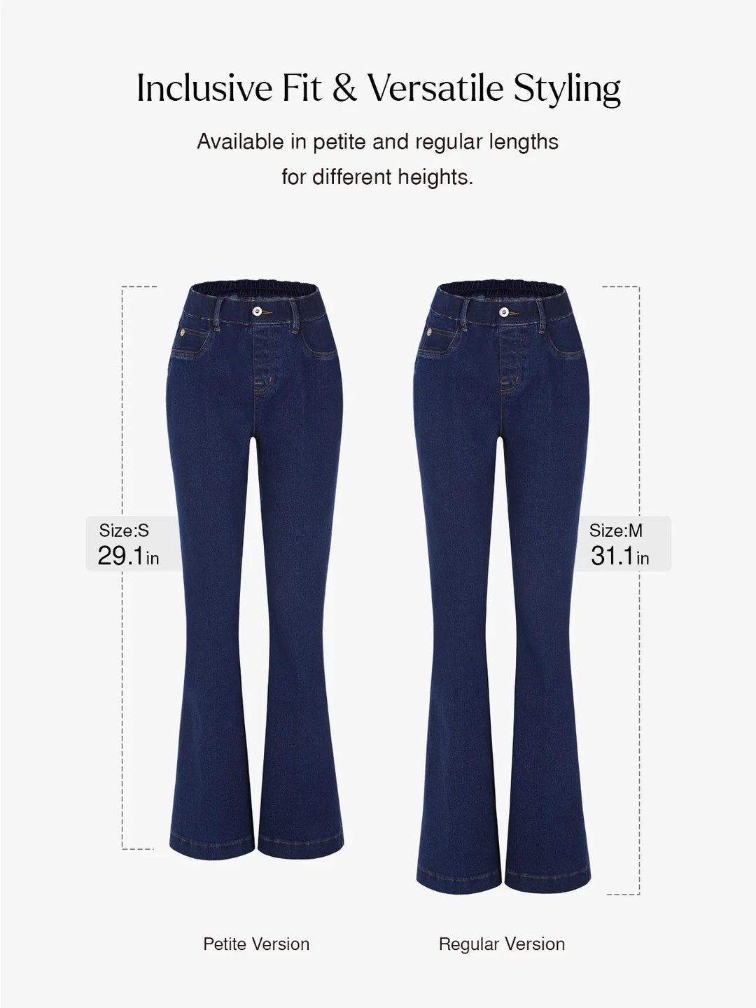 Popilush® Sculpting High-Rise Stretch Flare Jeans