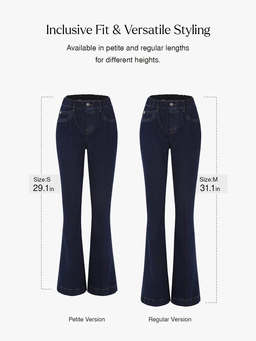 Popilush® Sculpting High-Rise Stretch Flare Jeans