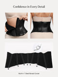 Popilush® Sculpting Leather Corset Boned Waist Cincher