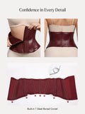 Popilush® Sculpting Leather Corset Boned Waist Cincher