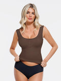 Popilush® Sculpting Push-Up Square Neck Sleeveless Cami Top with Built-in Bra