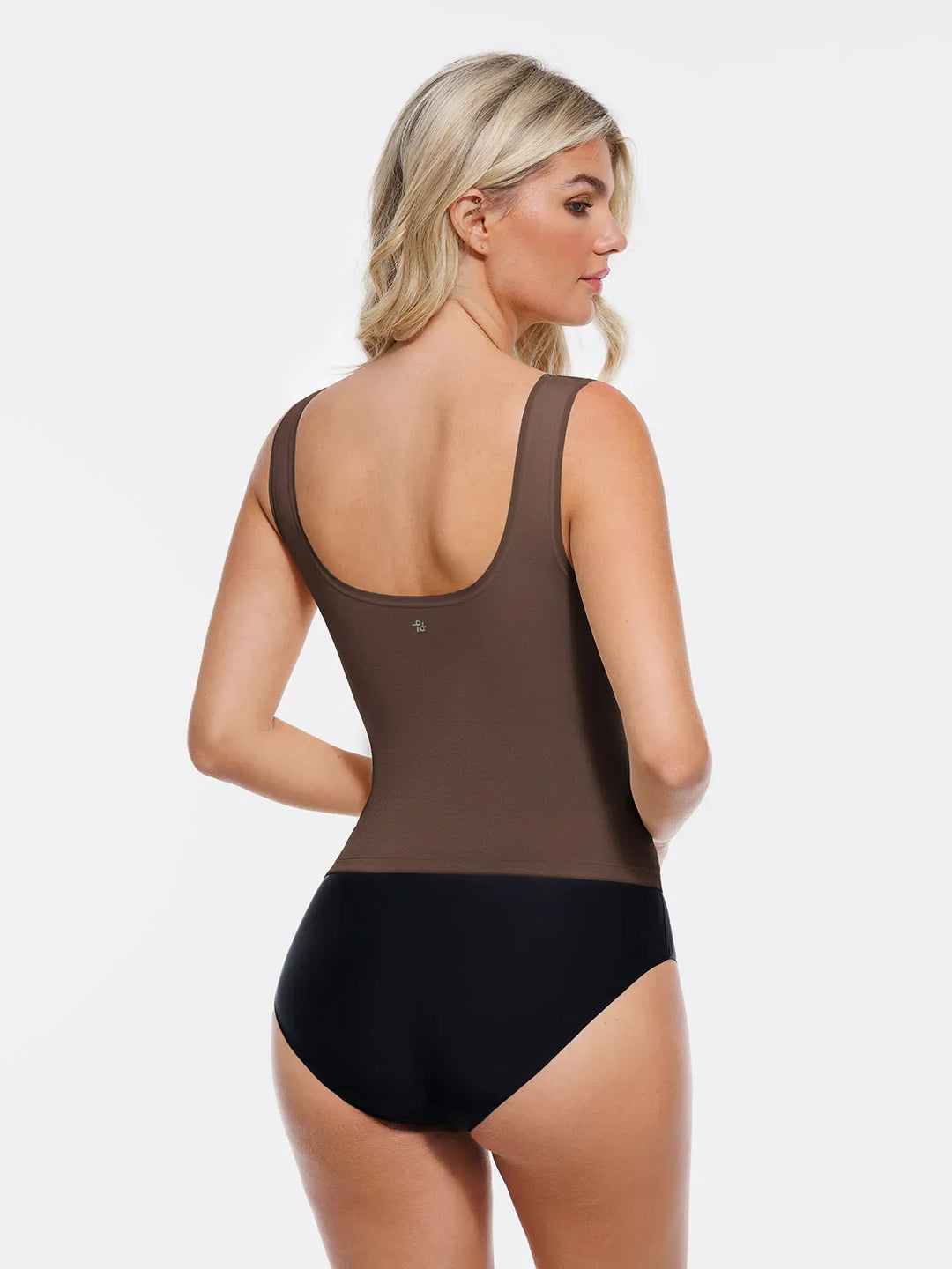 Popilush® Sculpting Push-Up Square Neck Sleeveless Cami Top with Built-in Bra