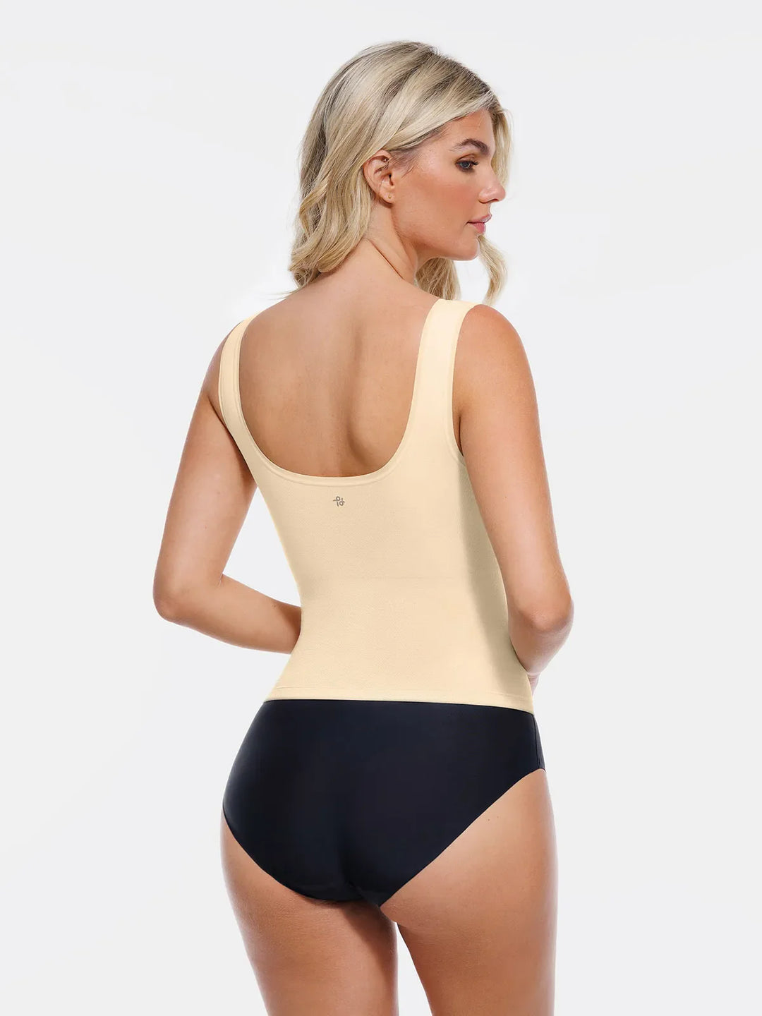 Popilush® Sculpting Push-Up Square Neck Sleeveless Cami Top with Built-in Bra