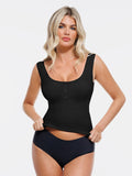 Popilush® Sculpting Push-Up Square Neck Sleeveless Cami Top with Built-in Bra