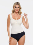 Popilush® White / XS Sculpting Push-Up Square Neck Sleeveless Cami Top with Built-in Bra