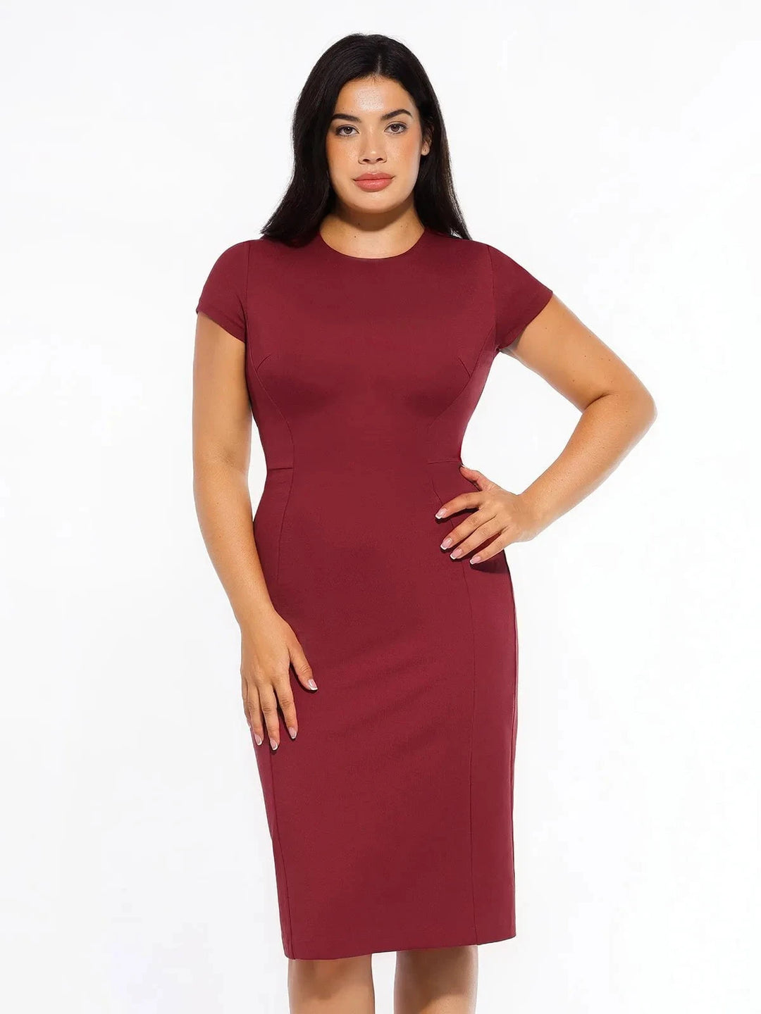 Popilush® Red / XS SculptWear Commuter Fitted Dress