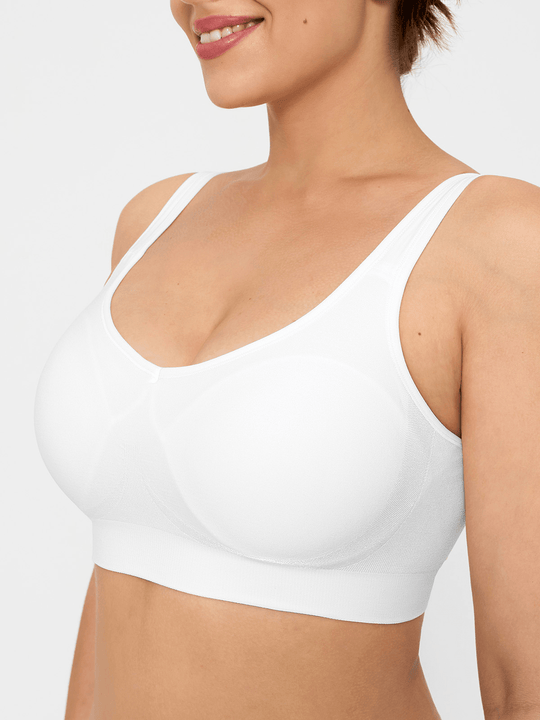 Popilush® Shapewear Bra Seamless Adjustable Wide-Strap Underwire-Free Smoothing Bra