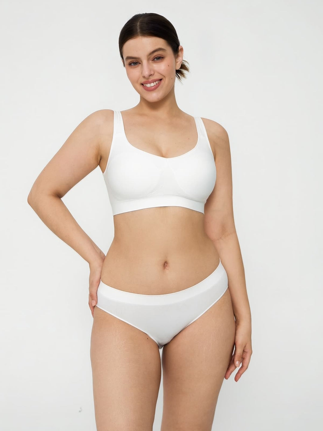 Popilush® Shapewear Bra Seamless Adjustable Wide-Strap Underwire-Free Smoothing Bra