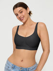 Popilush® Shapewear Bra Black / XS Seamless Adjustable Wide-Strap Underwire-Free Smoothing Bra