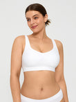 Popilush® Shapewear Bra White / XS Seamless Adjustable Wide-Strap Underwire-Free Smoothing Bra