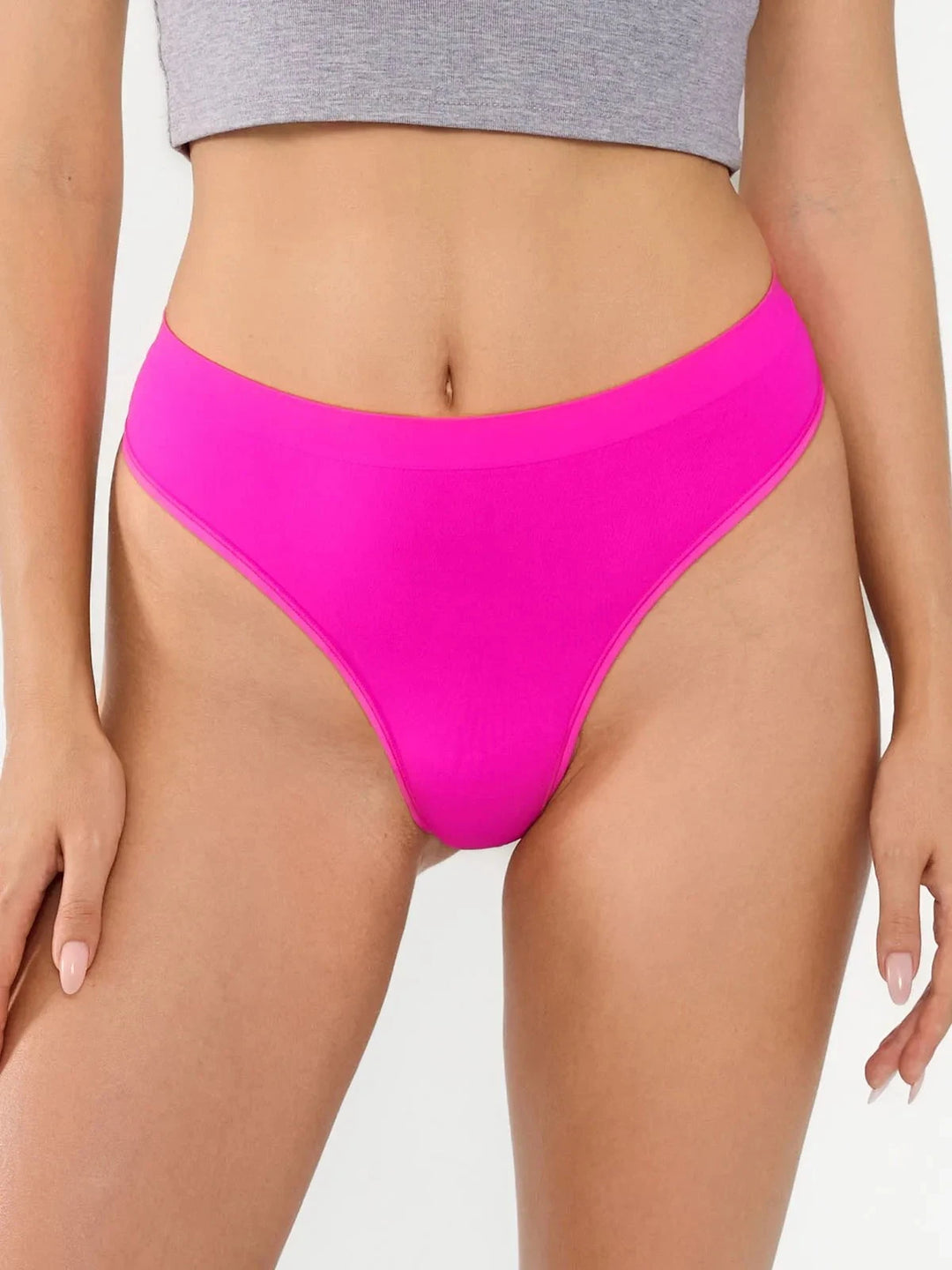 Popilush® Pink / S Seamless AirKnit Thong