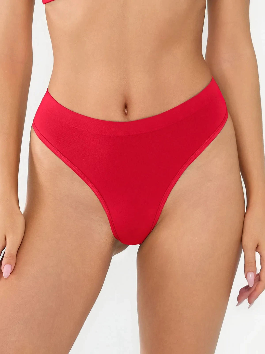 Popilush® Red / S Seamless AirKnit Thong
