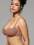 Popilush® Seamless Balconette Push-Up T-shirt bra