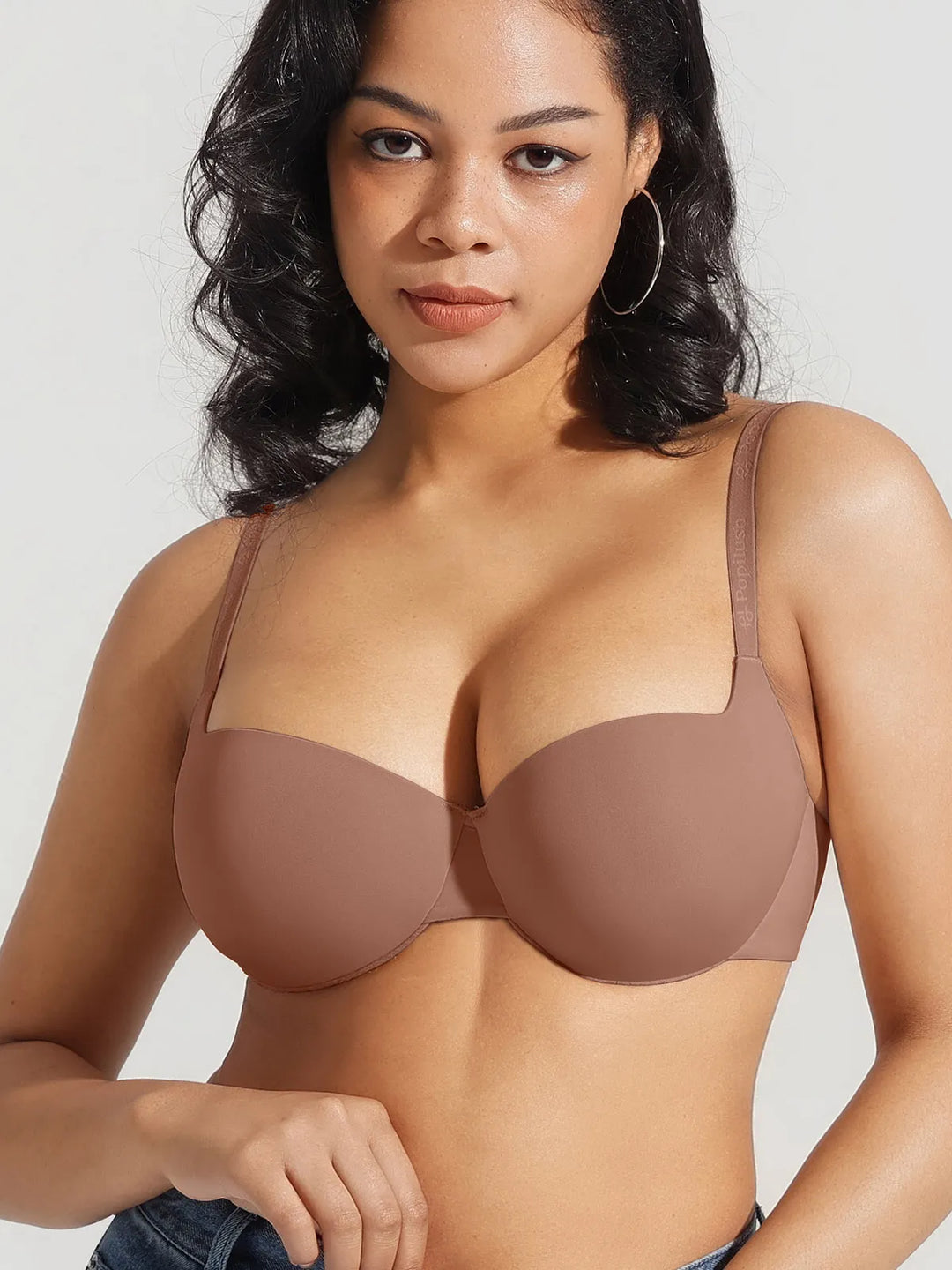 Popilush® Seamless Balconette Push-Up T-shirt bra