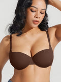 Popilush® Seamless Balconette Push-Up T-shirt bra