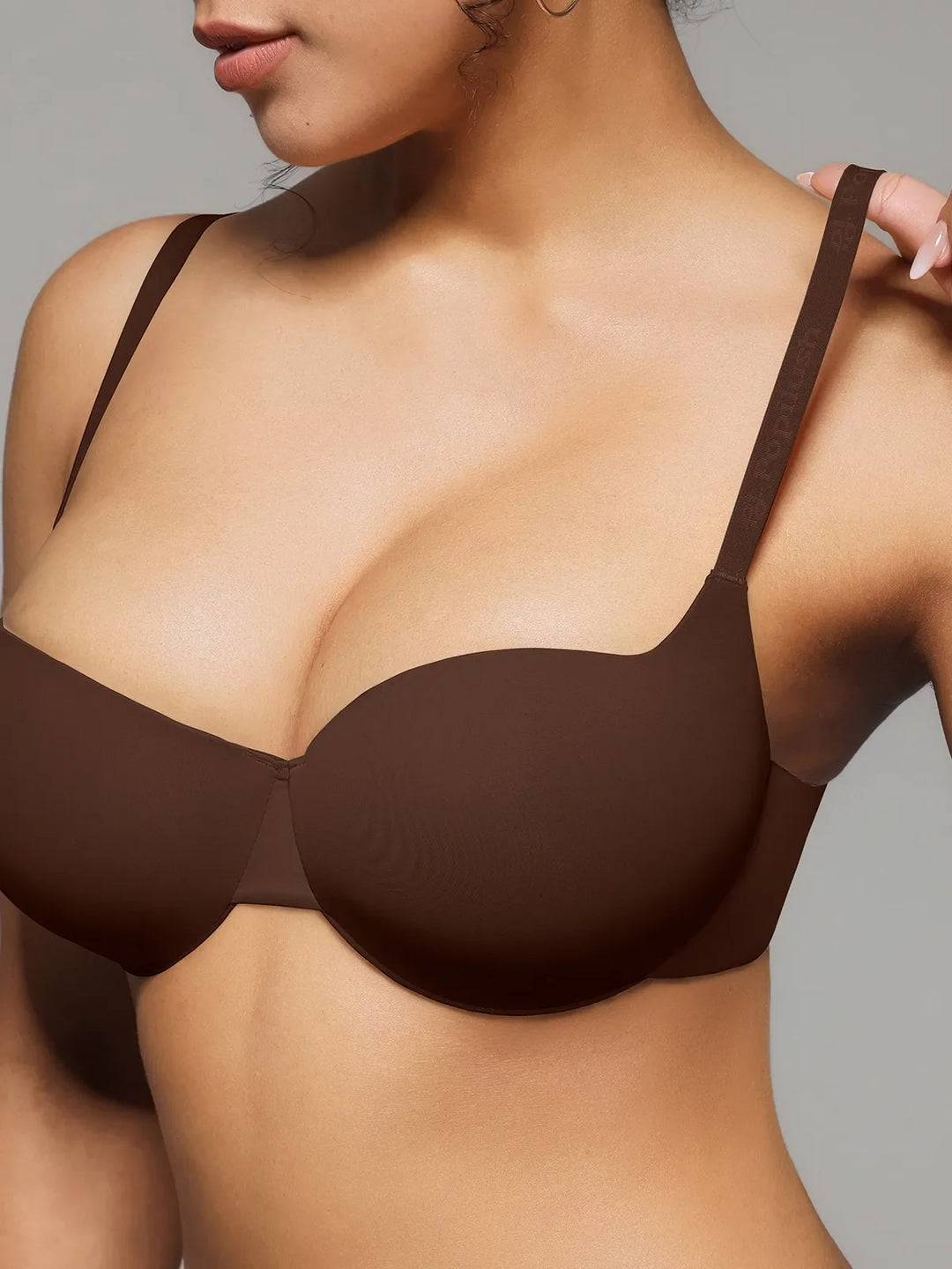 Popilush® Seamless Balconette Push-Up T-Shirt Bra