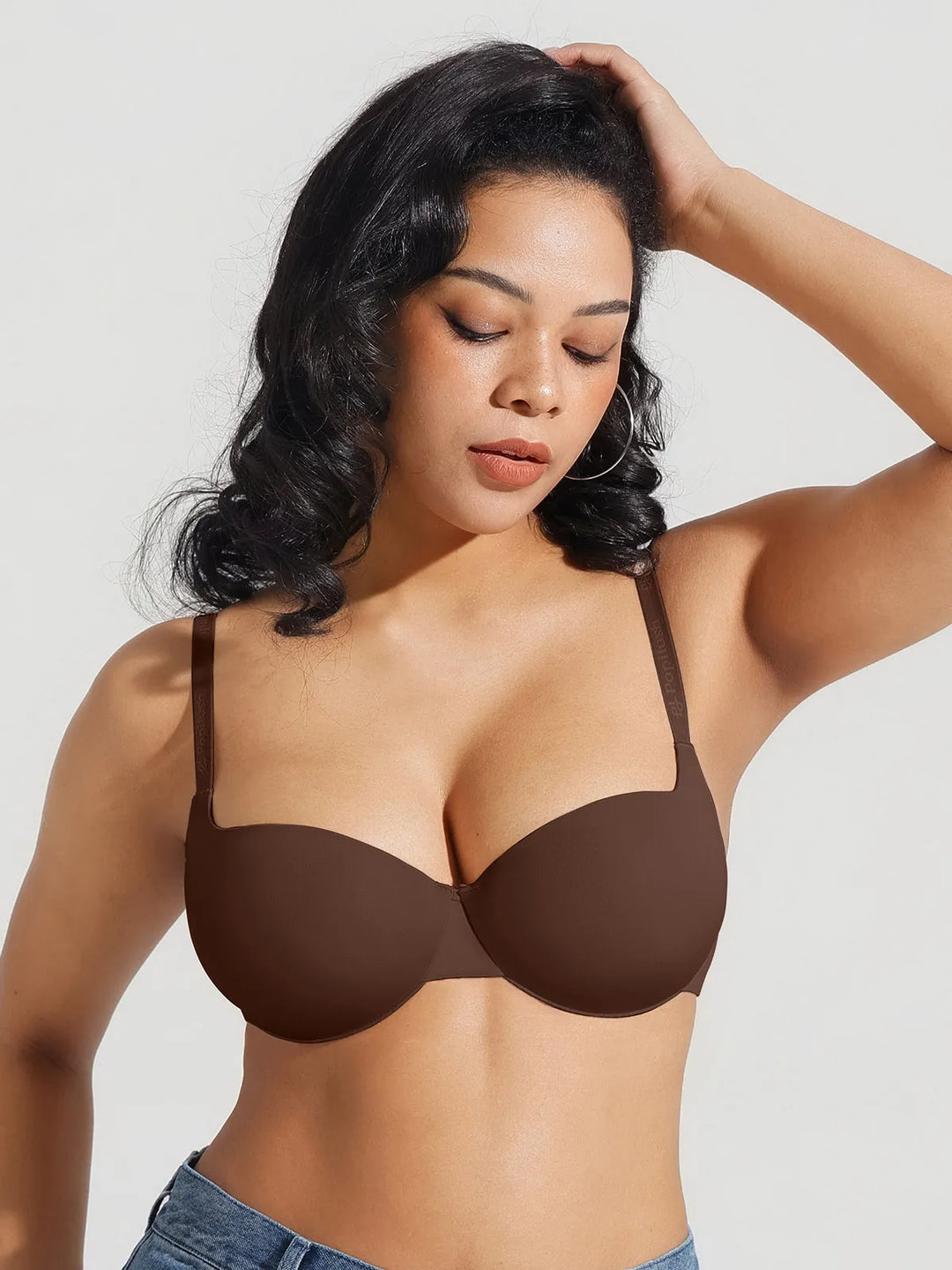 Popilush® Seamless Balconette Push-Up T-Shirt Bra