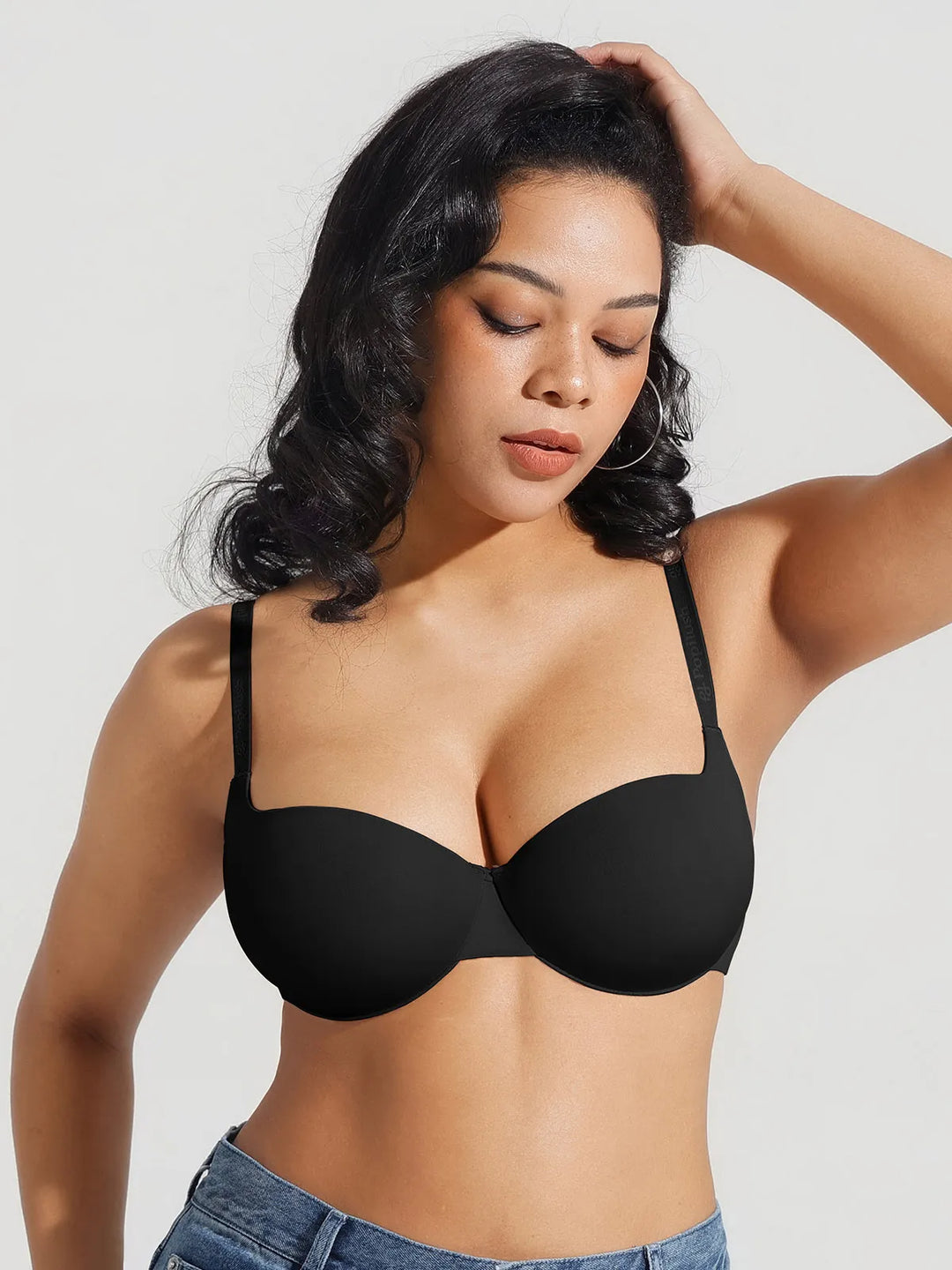 Popilush® Seamless Balconette Push-Up T-Shirt Bra