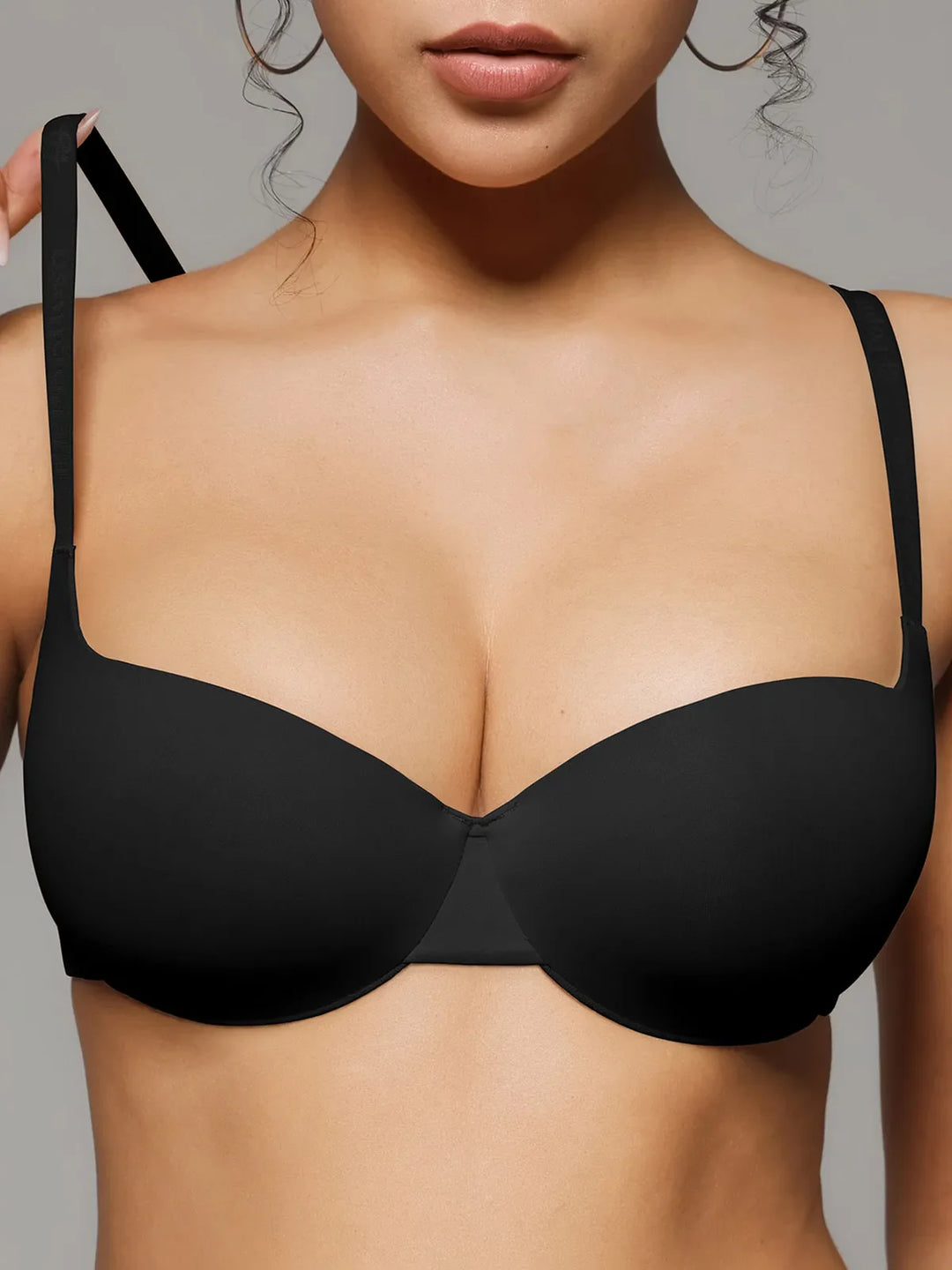 Popilush® Seamless Balconette Push-Up T-Shirt Bra