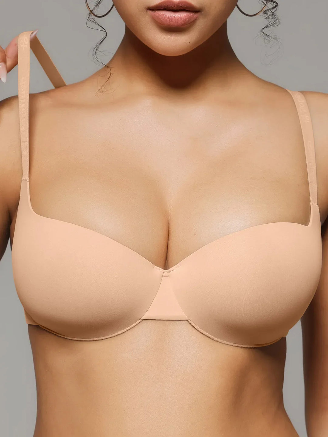 Popilush® Seamless Balconette Push-Up T-Shirt Bra