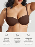 Popilush® Seamless Balconette Push-Up T-Shirt Bra