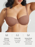 Popilush® Seamless Balconette Push-Up T-Shirt Bra