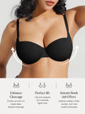 Popilush® Seamless Balconette Push-Up T-Shirt Bra