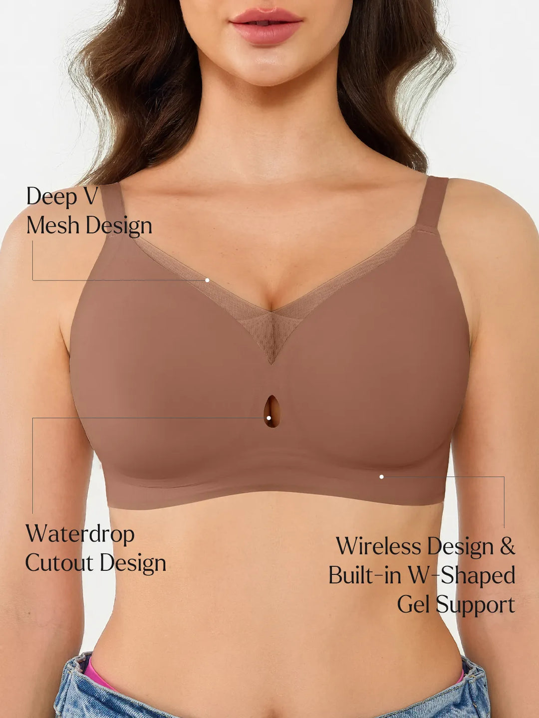 Popilush® Seamless Breathable Contour Bra