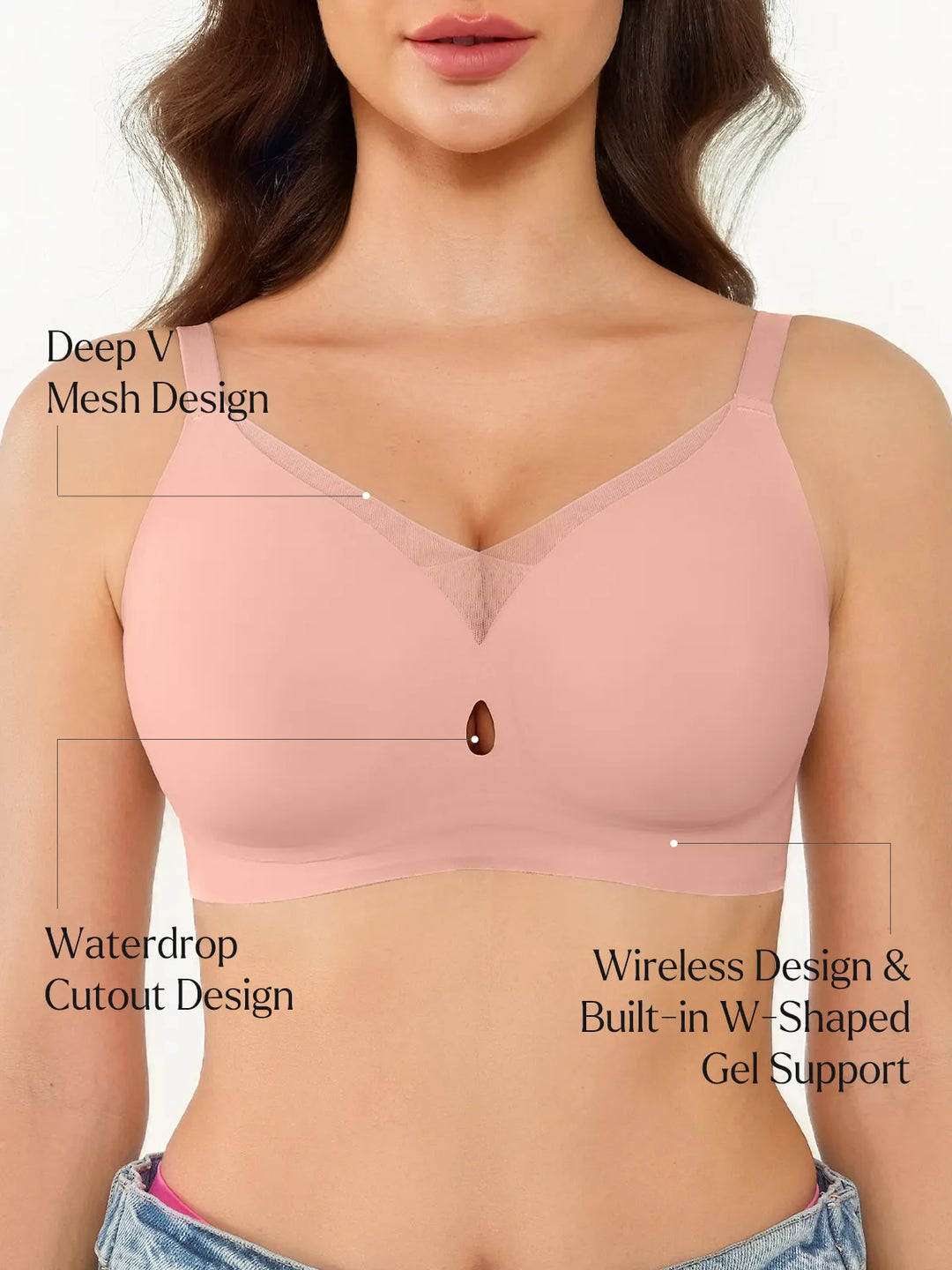 Popilush® Seamless Breathable Contour Bra