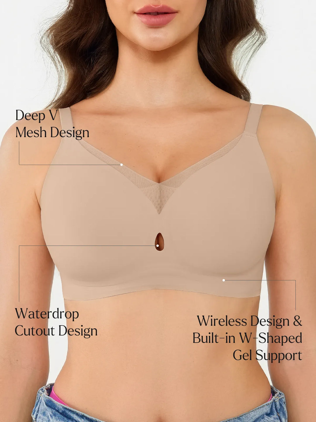 Popilush® Seamless Breathable Contour Bra