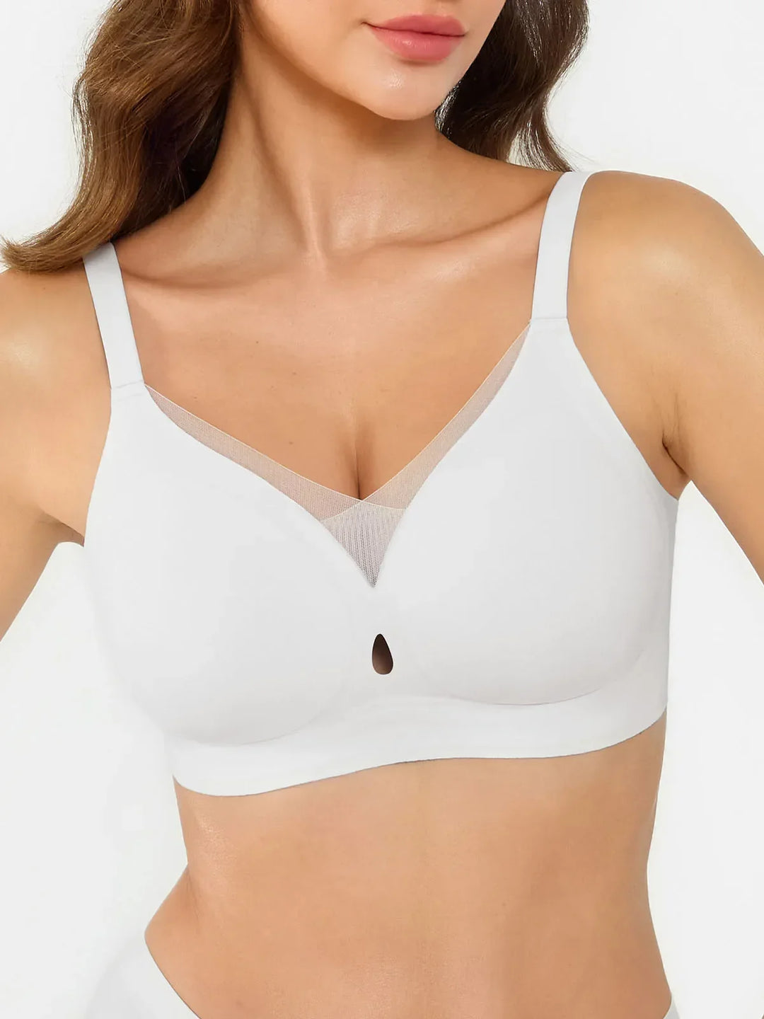 Popilush® White / S Seamless Breathable Contour Bra