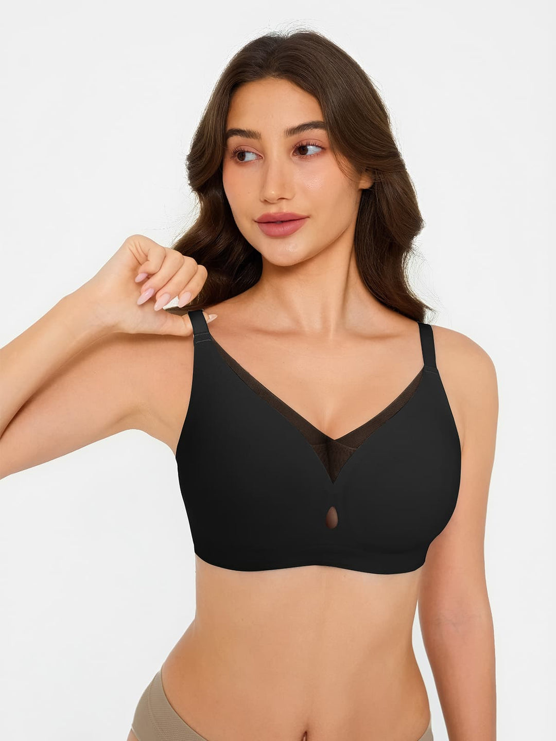 Popilush® Seamless Breathable Contour Plunge Bra