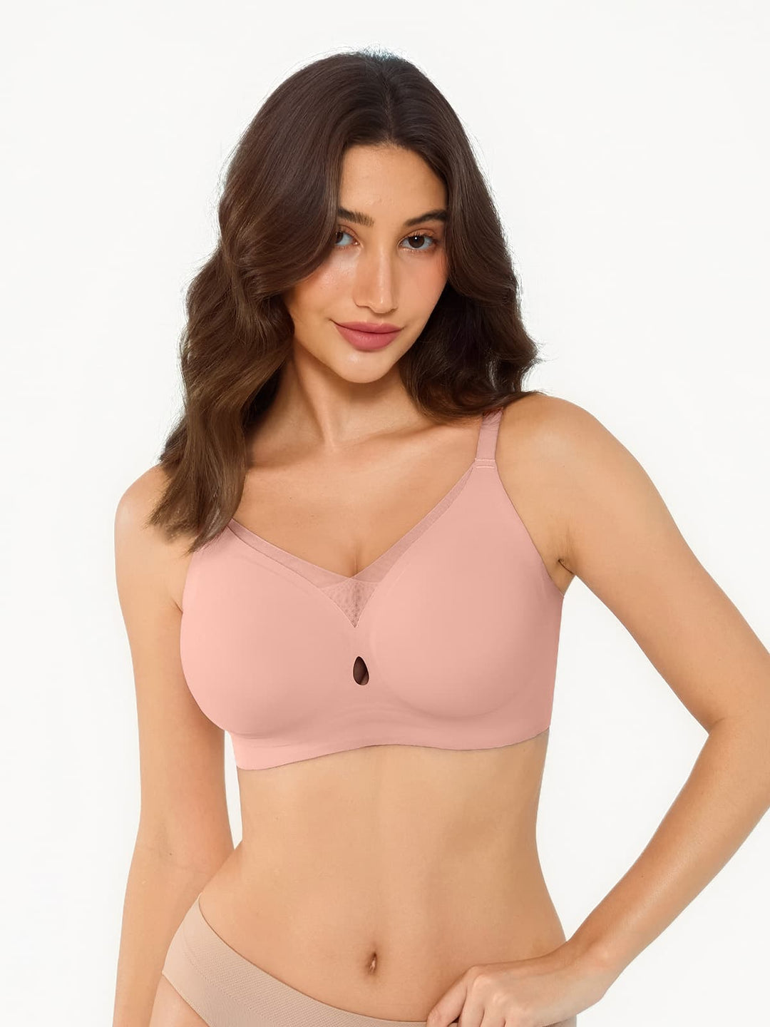 Popilush® Seamless Breathable Contour Plunge Bra