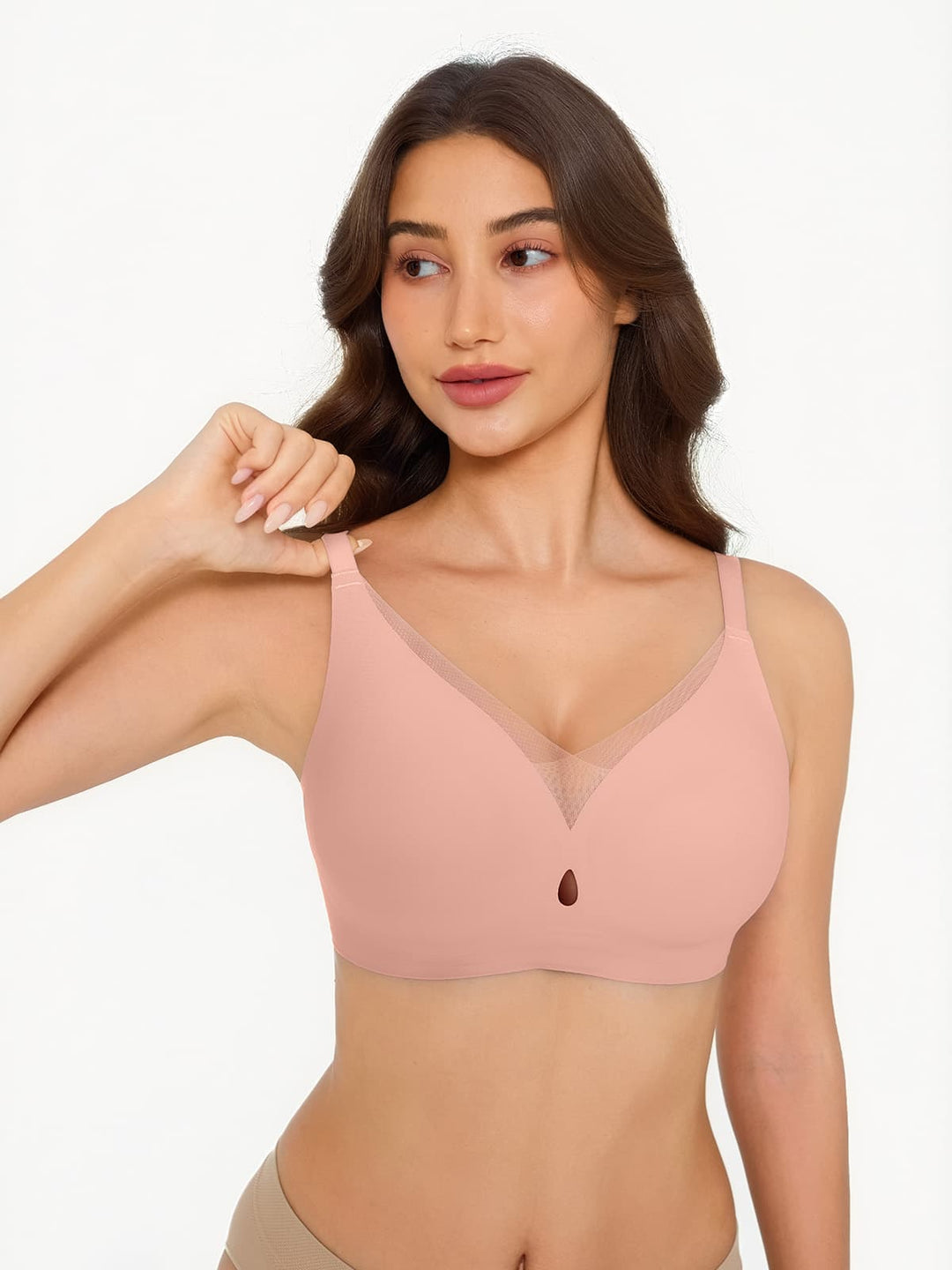 Popilush® Seamless Breathable Contour Plunge Bra