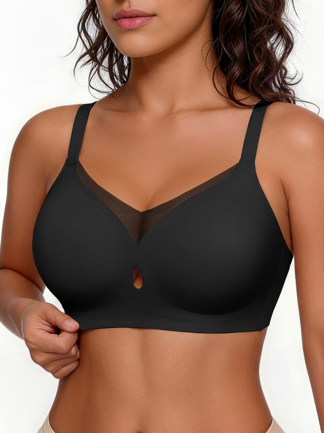 Popilush® Black / S Seamless Breathable Contour Plunge Bra