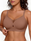 Popilush® Coffee / S Seamless Breathable Contour Plunge Bra