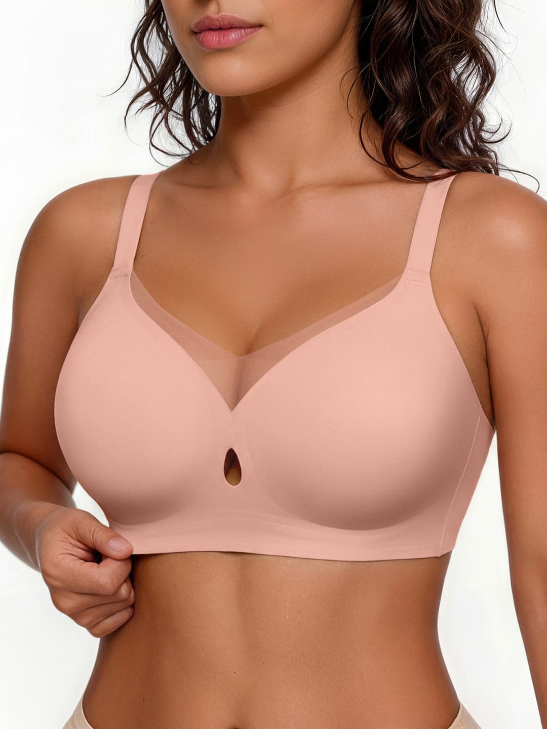 Popilush® Nude Pink / S Seamless Breathable Contour Plunge Bra