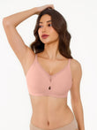 Popilush® Nude Pink / S Seamless Breathable Contour Plunge Bra