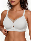 Popilush® White / S Seamless Breathable Contour Plunge Bra