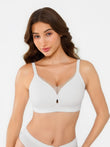 Popilush® White / S Seamless Breathable Contour Plunge Bra