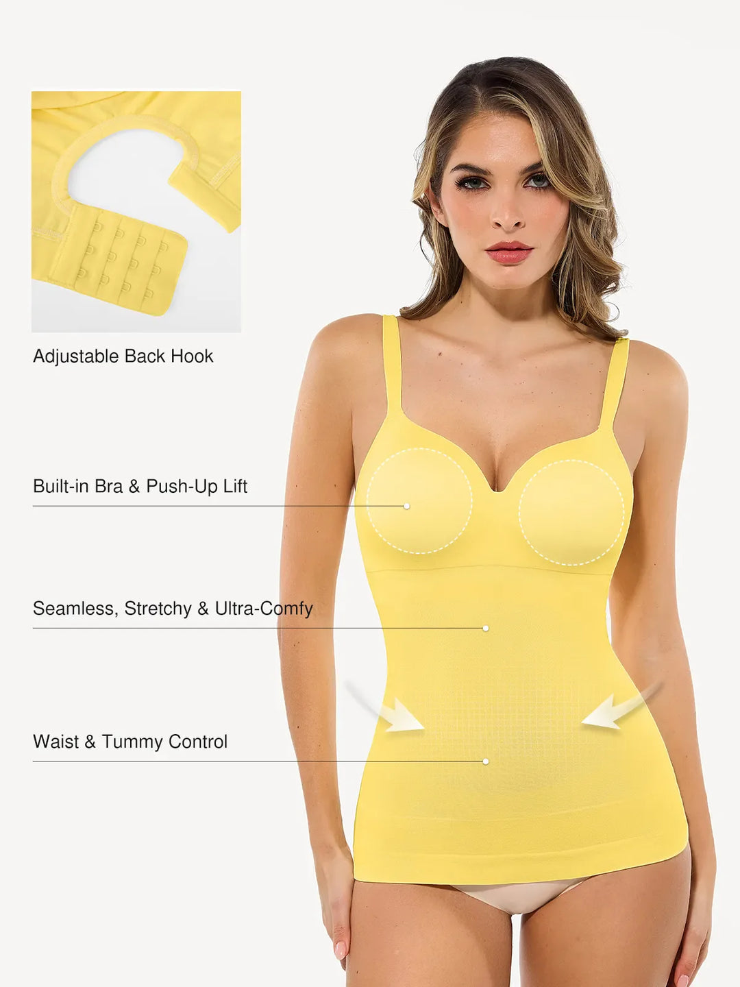 Popilush® Seamless Built-in Bra All-in-One Push-Up Sculpting Cami Top