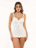 Popilush® White / XS Seamless Built-in Bra All-in-One Push-Up Sculpting Cami Top