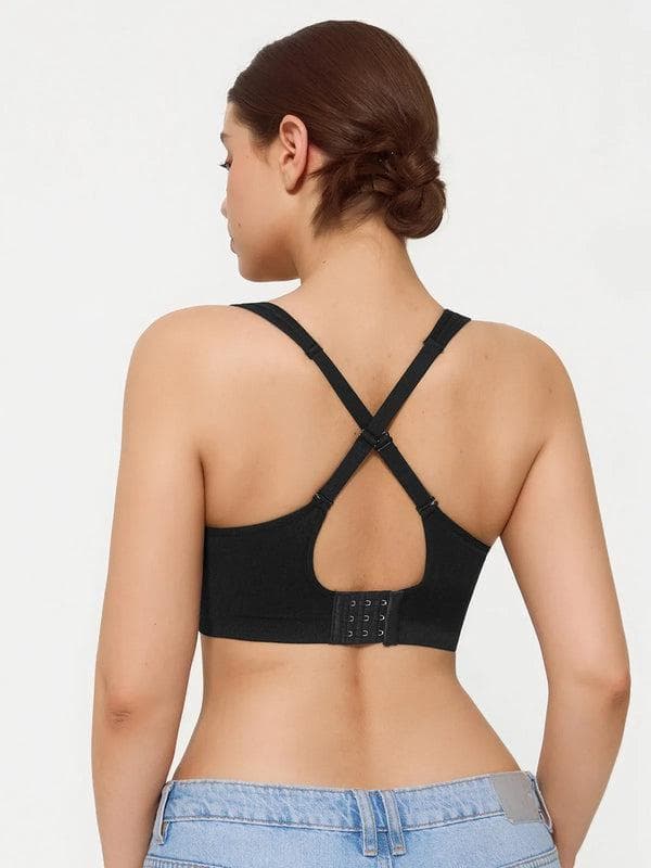 Popilush® Supportive No Underwire Bra Seamless Comfort Removable Pad Everyday Bra