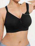 Popilush® Supportive No Underwire Bra Seamless Comfort Removable Pad Everyday Bra