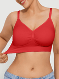 Popilush® Supportive No Underwire Bra Seamless Comfort Removable Pad Everyday Bra