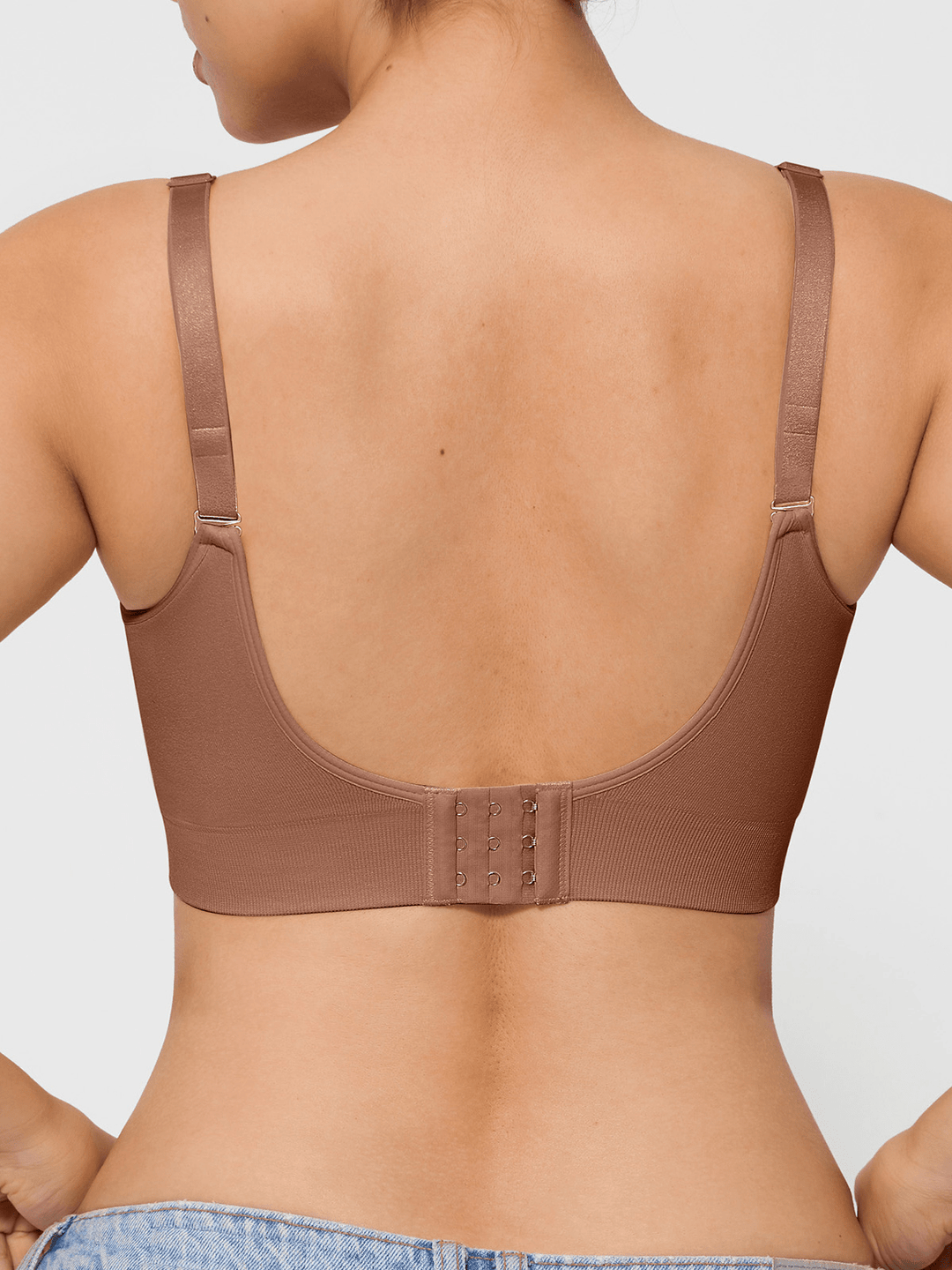 Popilush® Supportive No Underwire Bra Seamless Comfort Removable Pad Everyday Bra